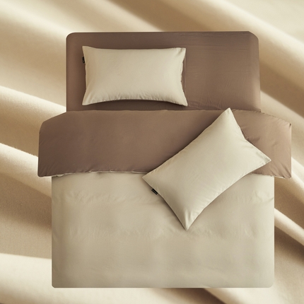 91家纺网 家纺一手货源 找家纺 （总）2025新款全棉13372水洗棉双拼四件套（影棚暗光）