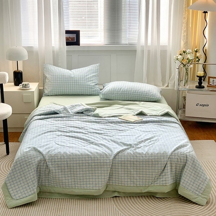 91家纺网 家纺一手货源 找家纺 （总）水洗的故事 2025新款全棉色织水洗棉夏被&四件套