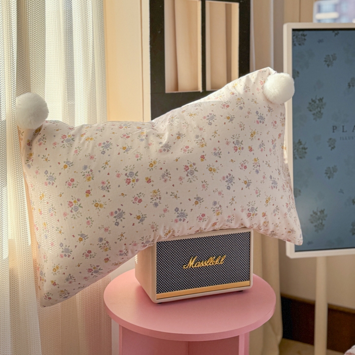 91家纺网 家纺一手货源 找家纺 金爱家 2025新款亲肤舒适纯棉双层纱四件套 双层纱-花韵