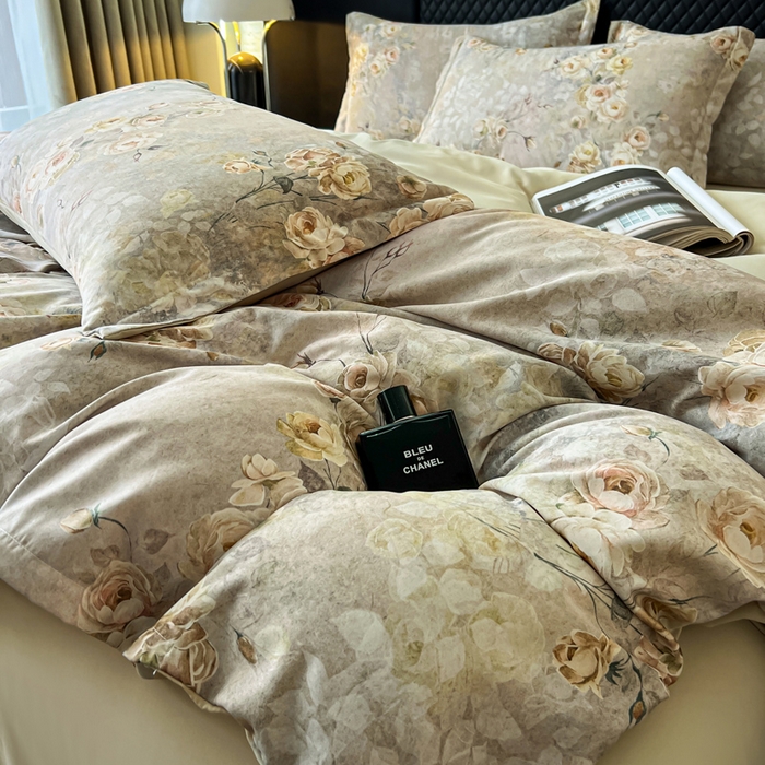 91家纺网 家纺一手货源 找家纺 一比一家纺 2025新款棉代尔轻奢套件 妮娜