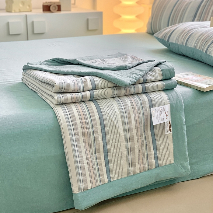 91家纺网 家纺一手货源 找家纺 （总）水洗的故事 2025新款全棉色织水洗棉棉花夏被被子被芯