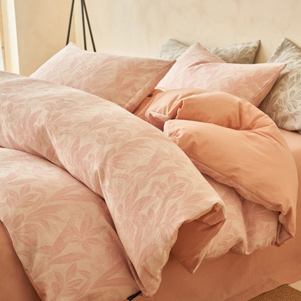 （总）2025新款纯棉水洗棉三层纱暗香提花四件套