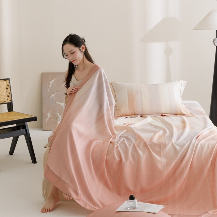 91家纺网 家纺一手货源 找家纺 舒慕 2025新款天丝竹纤维凉席三件套 简伊