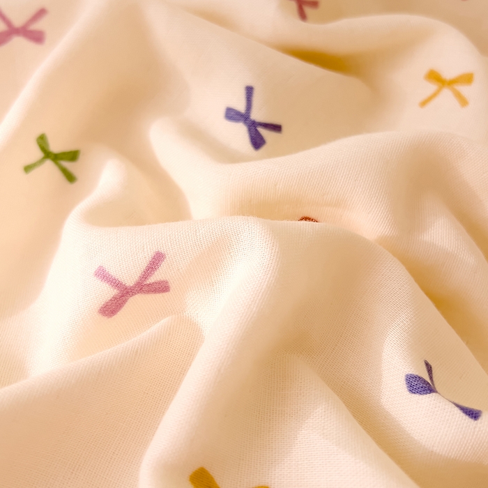 91家纺网 家纺一手货源 找家纺 DoDo 兜兜 2026新款全棉双层纱印花四件套（可定做尺寸） 彩蝶