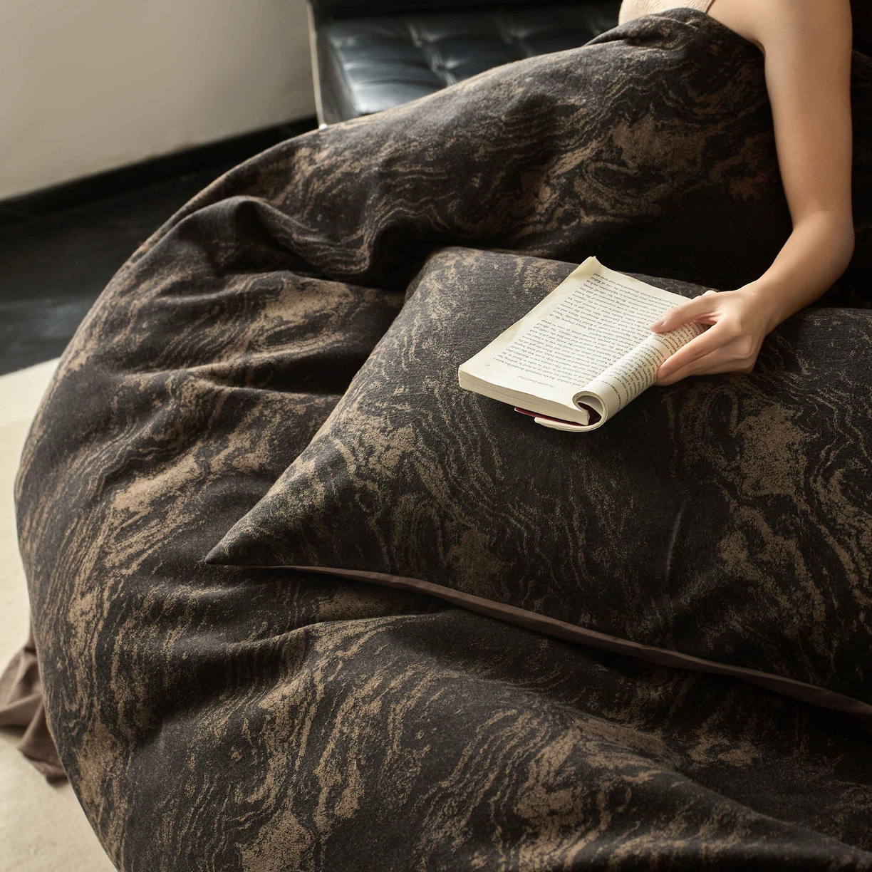 91家纺网 家纺一手货源 找家纺 （总）安莱生活 2025年全棉色织人字纹提花三系列四件套