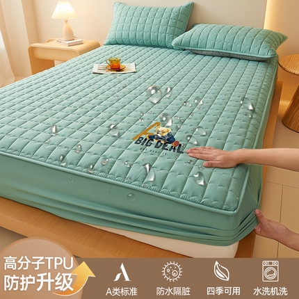 91家纺网 家纺一手货源 找家纺 （总）老帅的工厂店 2025新款A类小熊夹棉防水床笠（有买家秀）