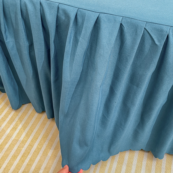 91家纺网 家纺一手货源 找家纺 莎臣豹 2025水洗磨毛纯色单品床裙可配二三件套 纯纯宝石蓝