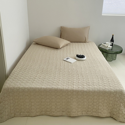 麻依2025新款全棉韩国纱布夏被子被芯 云朵-驼色