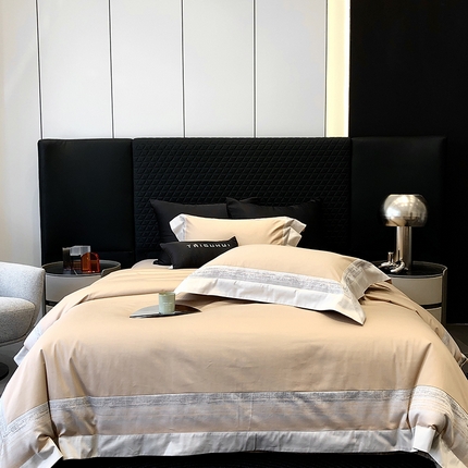 太古汇家居 2025新款色织大提花圣保罗系列四件套 圣保罗-咖金色