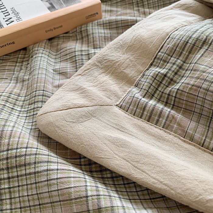 91家纺网 家纺一手货源 找家纺 水洗的故事 2025新款全棉色织水洗棉棉花夏被被子被芯 仙米格