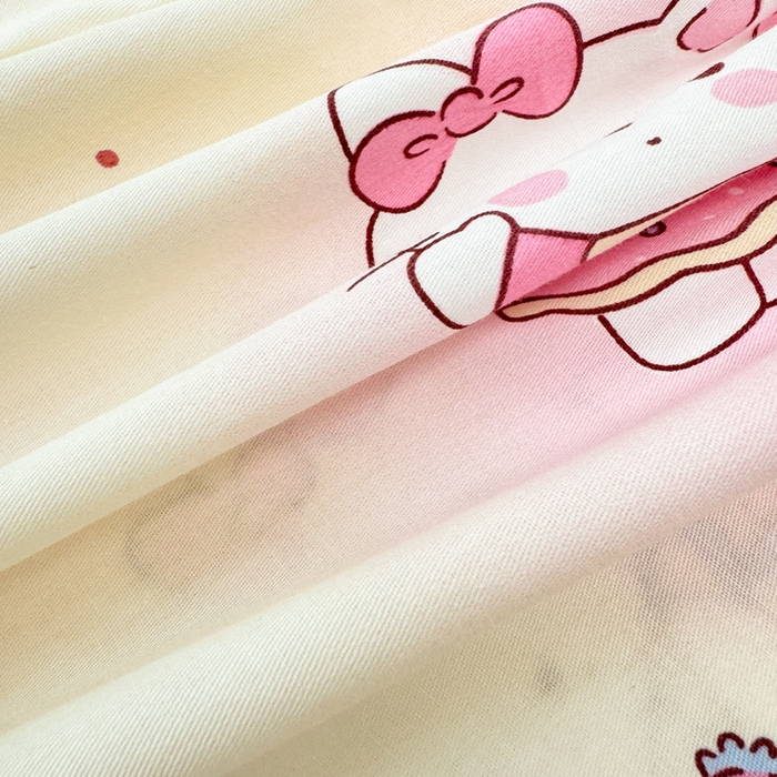 91家纺网 家纺一手货源 找家纺 吉象家纺 2025新款高支密全棉印花单品系列-单床笠 甜喵