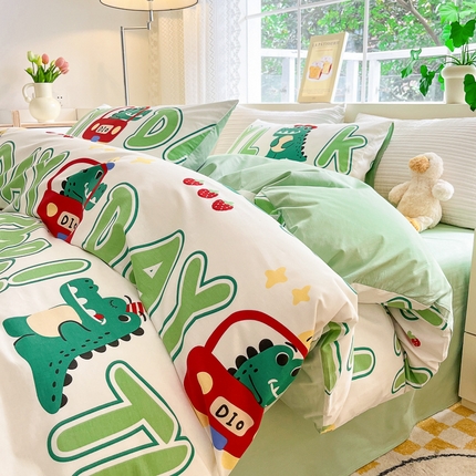 91家纺网 家纺一手货源 找家纺 (总) 清雅福 2025春夏新品全棉13372印花系列四件套