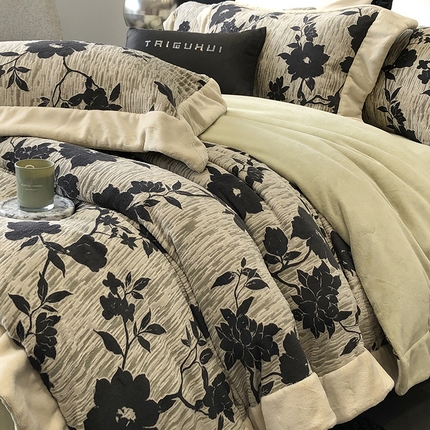 91家纺网 家纺一手货源 找家纺 （总）太古汇家居 2025新款230克全消光烂花茹伊系列四件套