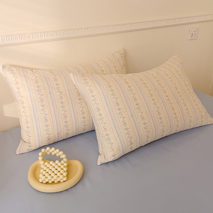 91家纺网 家纺一手货源 找家纺 DoDo 兜兜 2025新款全棉双层纱印花单床单（可定做尺寸） 蓝色的风