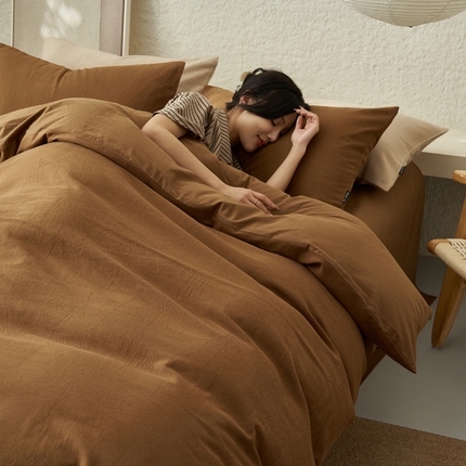 91家纺网 家纺一手货源 找家纺 （总）2025新款纯棉水洗棉三层肌理纹提花四件套