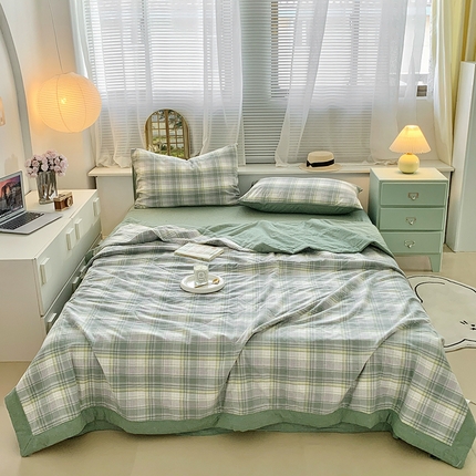 91家纺网 家纺一手货源 找家纺 （总）水洗的故事 2025新款全棉色织水洗棉棉花夏被被子被芯