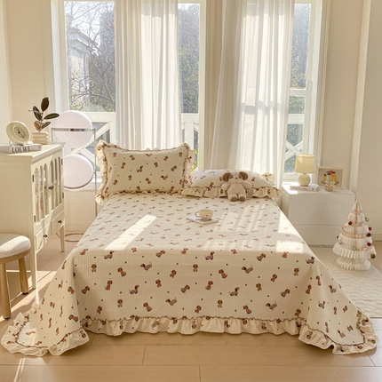 91家纺网 家纺一手货源 找家纺 （总）尊妙被业 2025新款针织棉床盖三件套