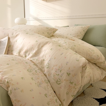 DoDo 兜兜 2025新款全棉双层纱印花四件套（可定做尺寸） 西莉娅