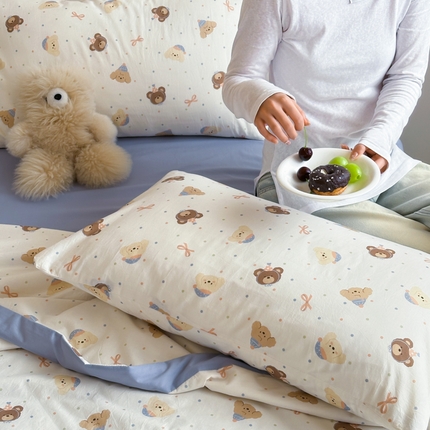 大彩家居 2025新款全棉有氧水洗纱布夏被夏凉被 圣诞小熊