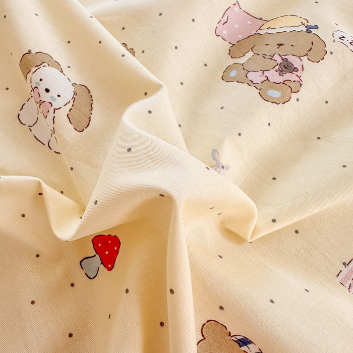 91家纺网 家纺一手货源 找家纺 吉象家纺 2025新款高支密全棉印花单品系列-单床单 小熊日记