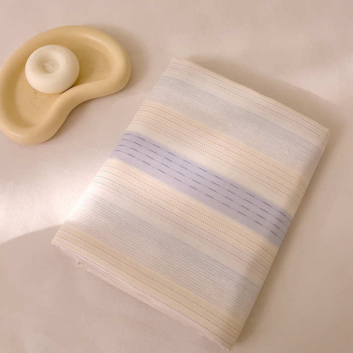 91家纺网 家纺一手货源 找家纺 DoDo 兜兜 2026新款全棉双层纱印花单床单（可定做尺寸） 律动-蓝