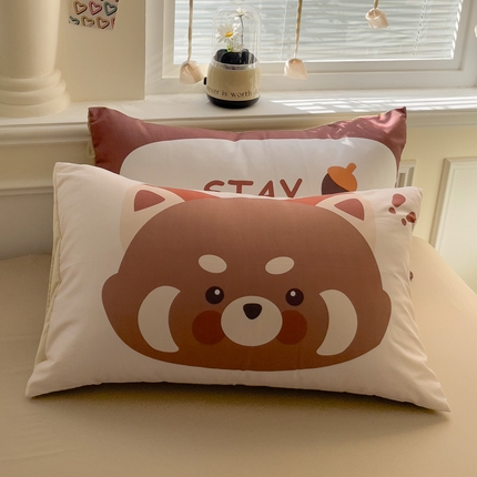 91家纺网 家纺一手货源 找家纺 （总）尤米 【提供买家秀】2025新款水洗棉大版卡通毛巾绣套件系列-单枕套