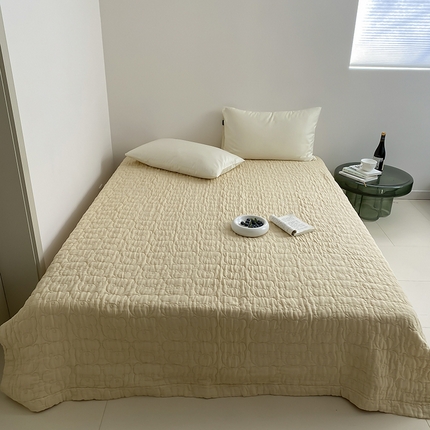 麻依2025新款全棉韩国纱布夏被子被芯 萌萌熊-淡黄