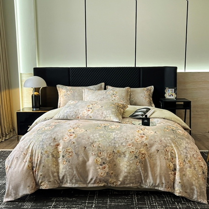 一比一家纺 2025新款棉代尔轻奢套件 妮娜