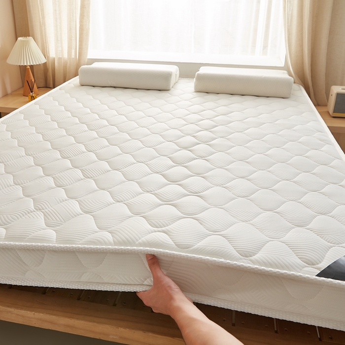 91家纺网 家纺一手货源 找家纺 艺博床垫 2025新款25d立体海绵床垫 格子白