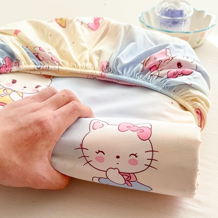 吉象家纺 2025新款高支密全棉印花单品系列-单床笠 甜喵