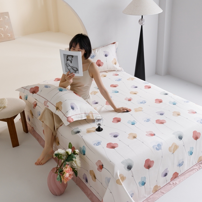 91家纺网 家纺一手货源 找家纺 舒慕 2025新款天丝竹纤维凉席三件套 初语