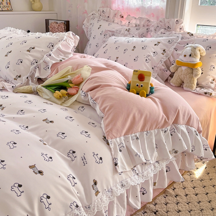 91家纺网 家纺一手货源 找家纺 喜梦缘家纺 2025A类公主风云柔棉工艺款四件套 腊肠乐园