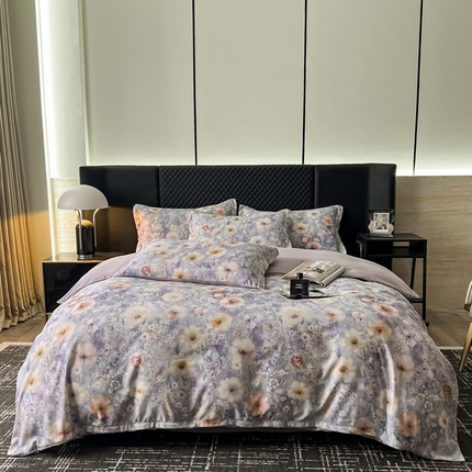 91家纺网 家纺一手货源 找家纺 一比一家纺 2025新款棉代尔轻奢套件 星辰