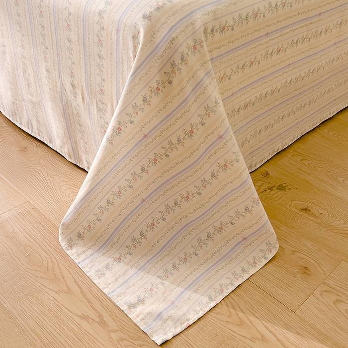 91家纺网 家纺一手货源 找家纺 DoDo 兜兜 2025新款全棉双层纱印花单床单（可定做尺寸） 蓝色的风