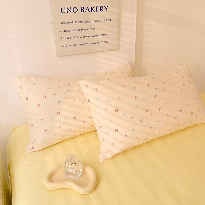 91家纺网 家纺一手货源 找家纺 DoDo 兜兜 2025新款全棉双层纱印花单枕套（可定做尺寸） 蜜糖日记