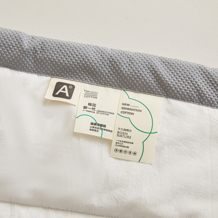 91家纺网 家纺一手货源 找家纺 熙宴家纺 2025新款水洗棉100%新疆棉花夏被-棉白 棉白+灰