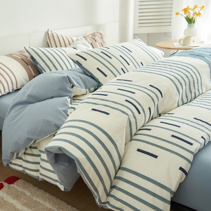 91家纺网 家纺一手货源 找家纺 （总）2025新款纯棉水洗棉三层提花简爱四件套