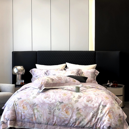 太古汇家居 2025新款秋冬长绒棉数码印花系列四件套 辛西娅-紫色