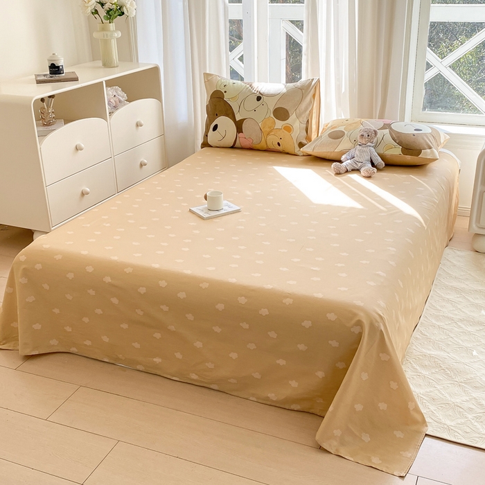 91家纺网 家纺一手货源 找家纺 宜家坊 2025早春新品全棉纯棉喷气13070小清新印花纯棉四件套-风格二 熊熊总动员