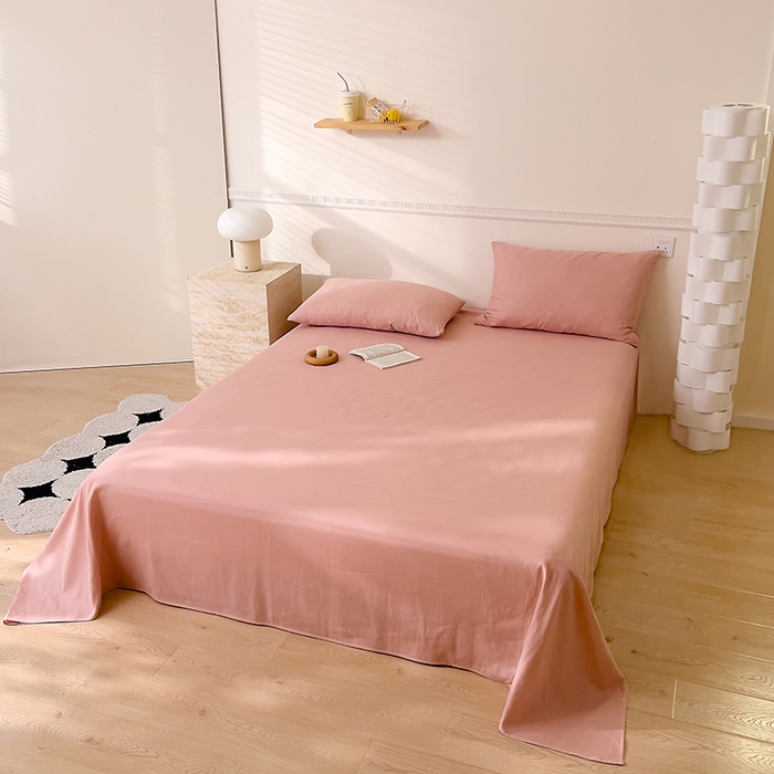 91家纺网 家纺一手货源 找家纺 DoDo 兜兜 2025新款全棉双层纱印花单床单（可定做尺寸） 浅灰玉