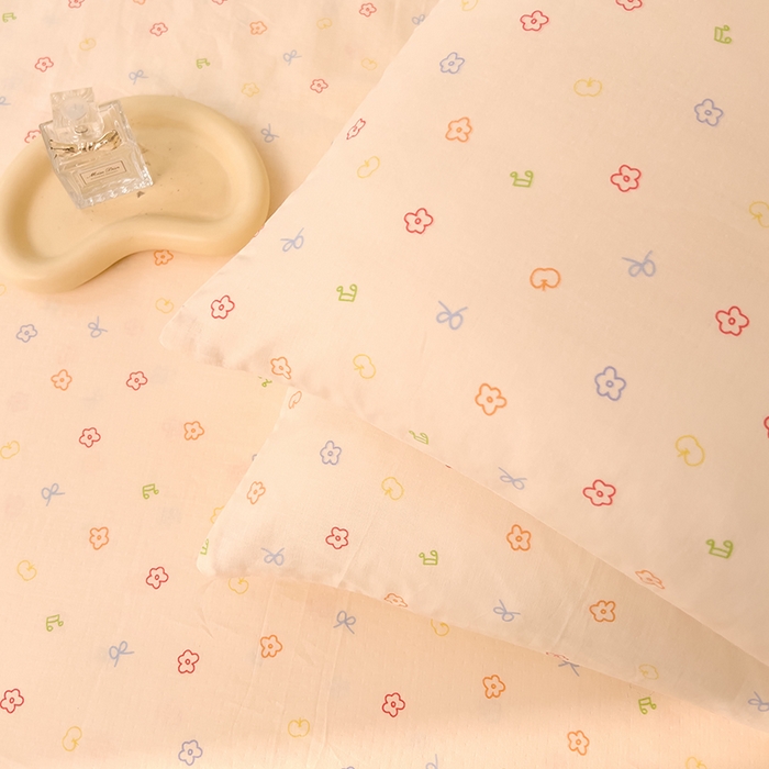 91家纺网 家纺一手货源 找家纺 DoDo 兜兜 2025新款全棉双层纱印花单枕套（可定做尺寸） 蜜糖日记