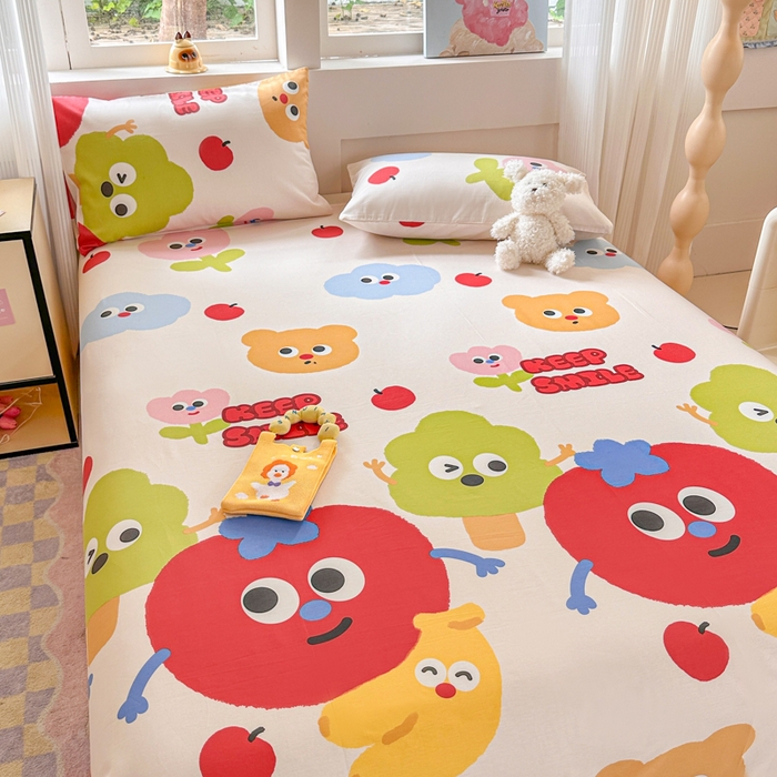 91家纺网 家纺一手货源 找家纺 吉象家纺 2025新款高支密全棉印花单品系列-单床单 微笑天团