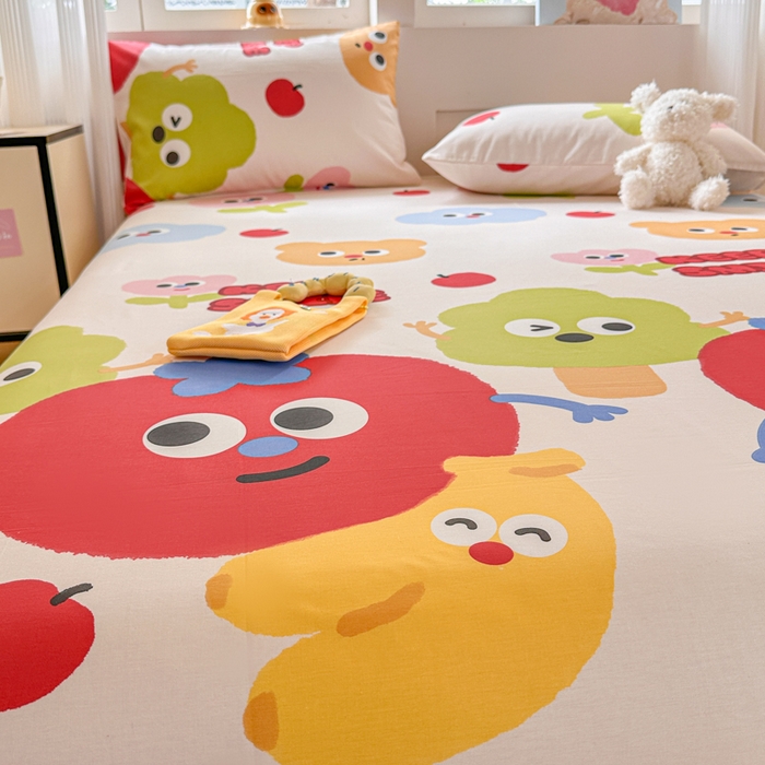 91家纺网 家纺一手货源 找家纺 吉象家纺 2025新款高支密全棉印花单品系列-单床单 微笑天团