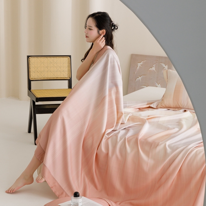 91家纺网 家纺一手货源 找家纺 舒慕 2025新款天丝竹纤维凉席三件套 简伊