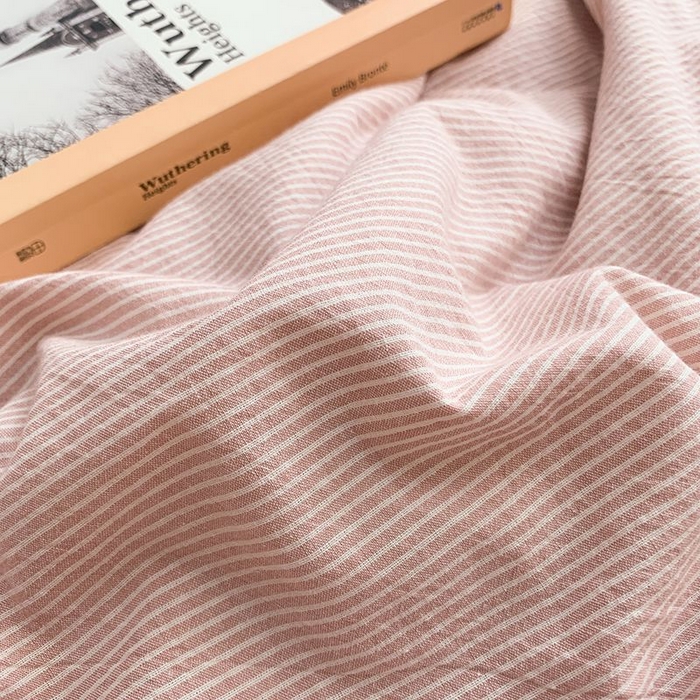 91家纺网 家纺一手货源 找家纺 水洗的故事 2025新款全棉色织水洗棉夏被&四件套 密条粉