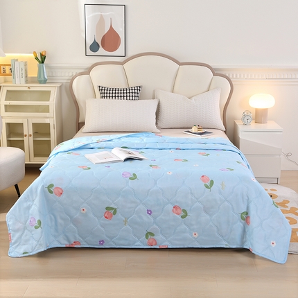 91家纺网 家纺一手货源 找家纺 诗雅纺织 2025新款亲肤柔软钻石绒夏被空调被 郁金香