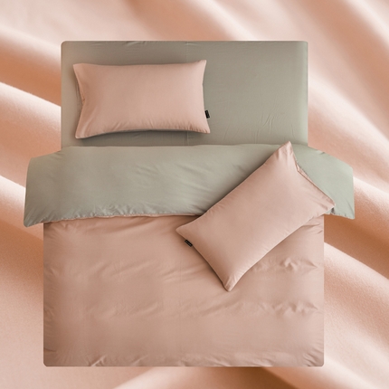 91家纺网 家纺一手货源 找家纺 （总）2025新款全棉13372水洗棉双拼四件套（影棚暗光）