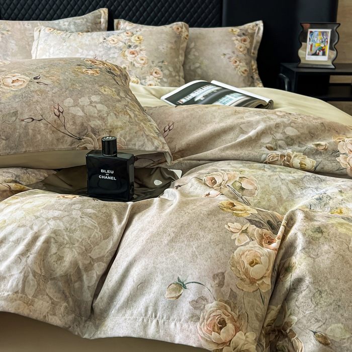 91家纺网 家纺一手货源 找家纺 一比一家纺 2025新款棉代尔轻奢套件 妮娜