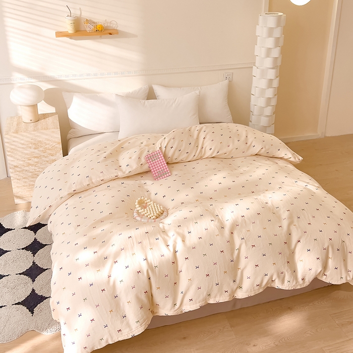 91家纺网 家纺一手货源 找家纺 DoDo 兜兜 2025新款全棉双层纱印花单被套（可定做尺寸） 彩蝶