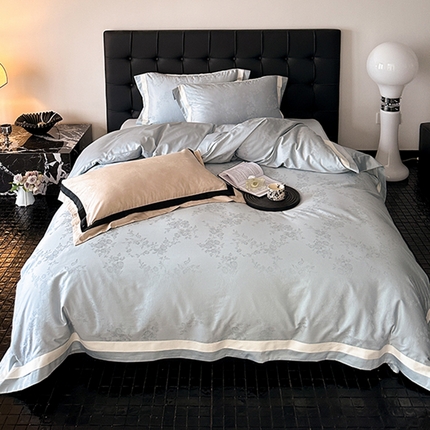 太古汇家居 2025新款全棉提花奥黛丽系列四件套 奥黛丽-星耀蓝